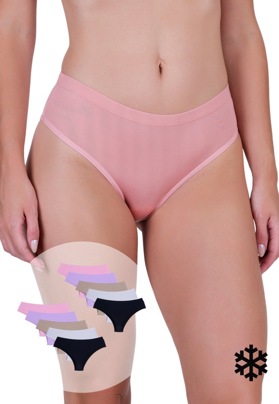 Imagem principal Kit 10 Calcinhas Femininas Microfibra Pérola Toque Sedoso Elástico Embutido Concept Lingerie multicolorido Concept Lingerie multicolorido