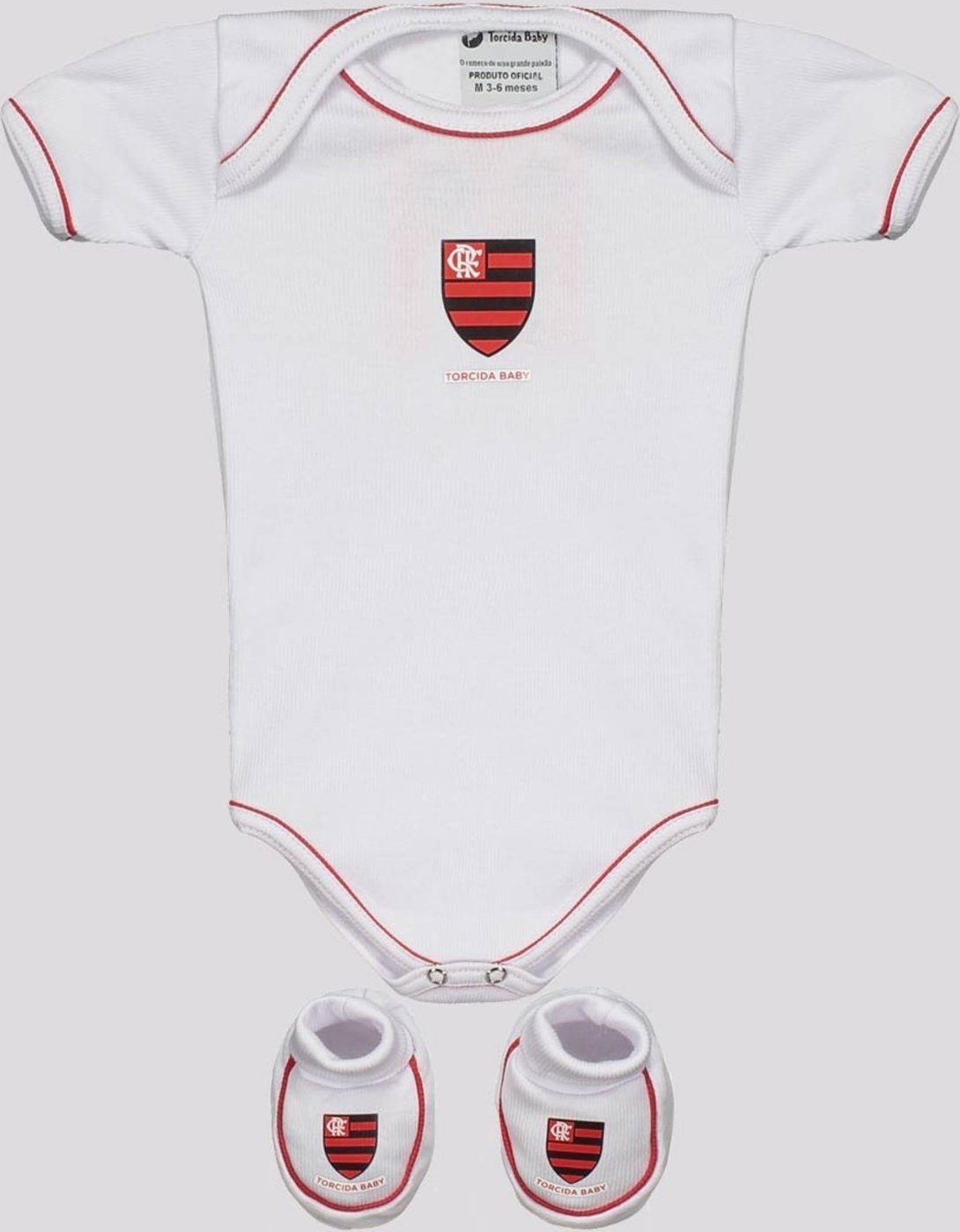 Kit Body Flamengo Basic e Vermelho