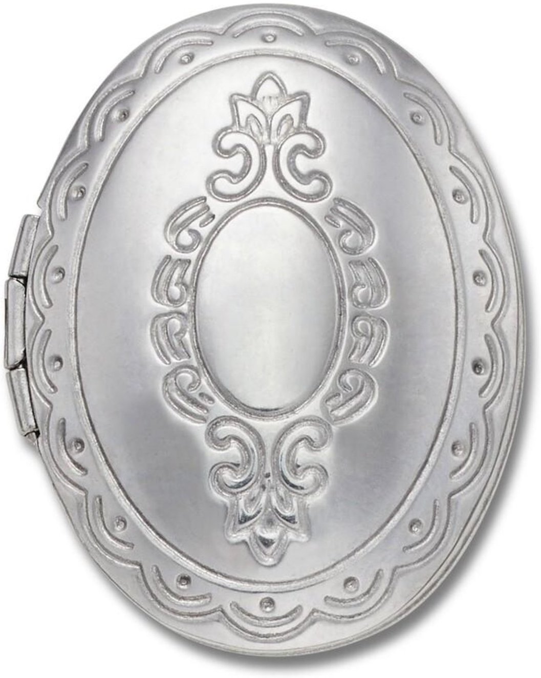 Infantil - Jibbitz™ Relicário Oval Prateado