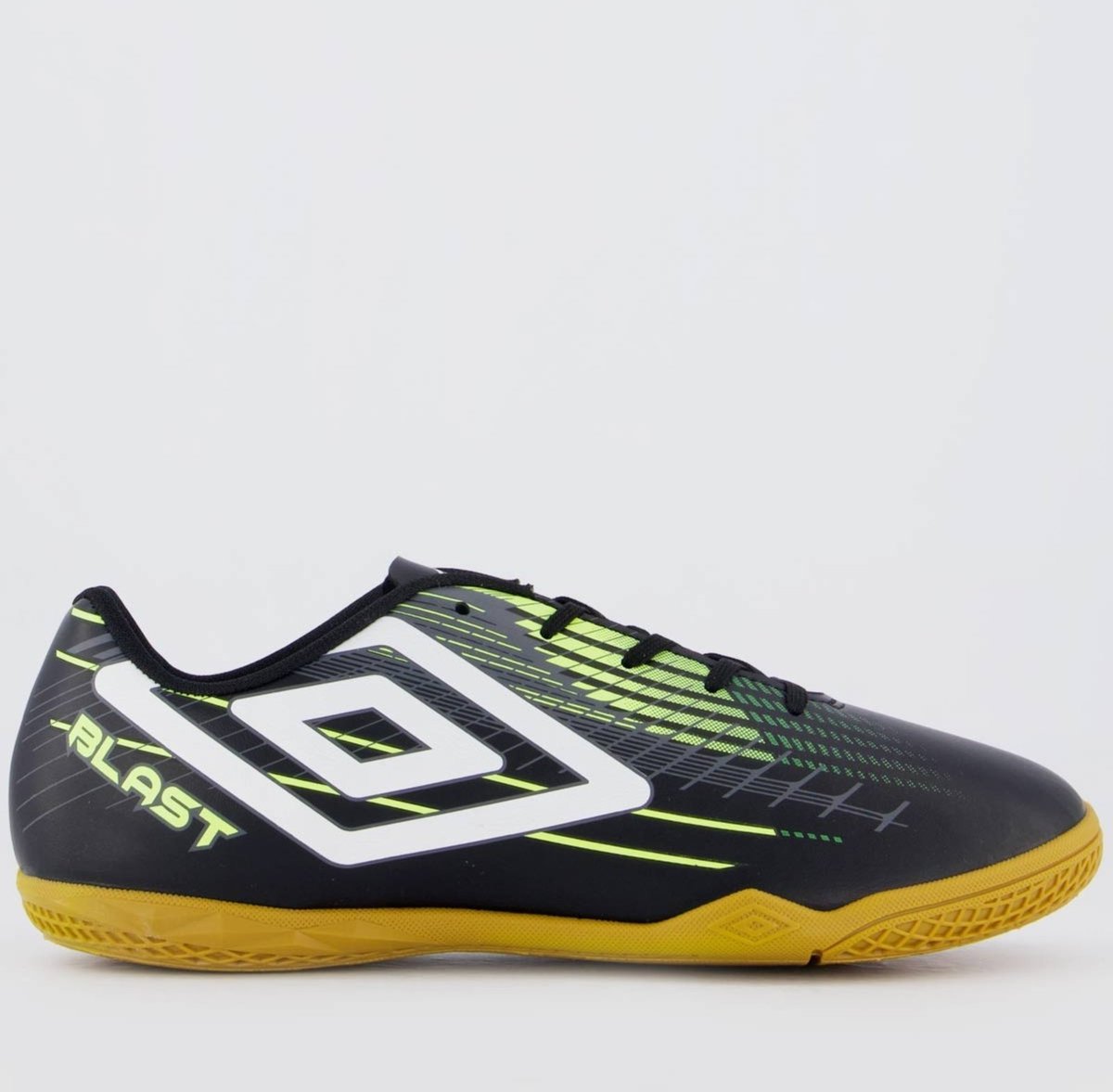 Chuteira Umbro Blast Futsal Preta e Verde