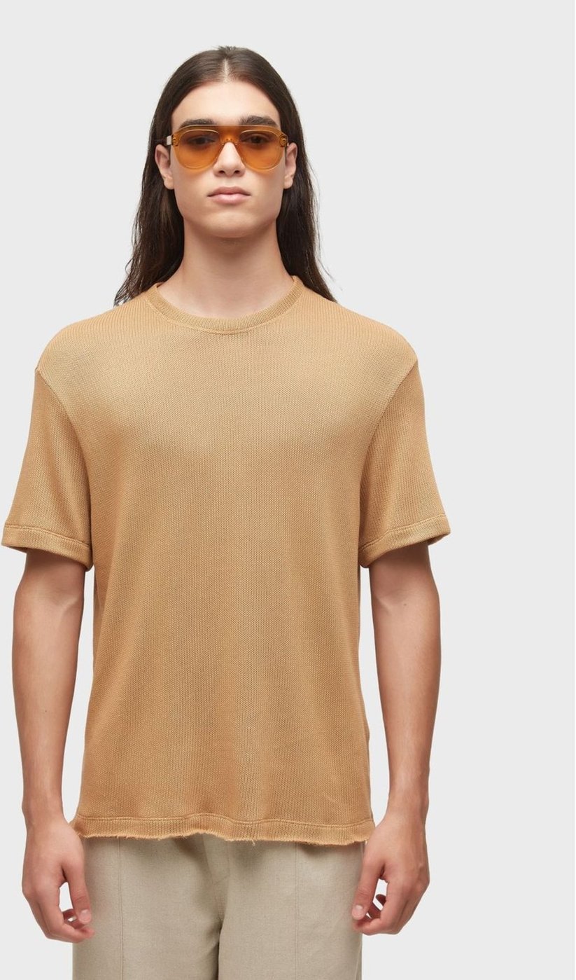 Imagem principal T-shirt over knit rustic Osklen amarelo Osklen amarelo