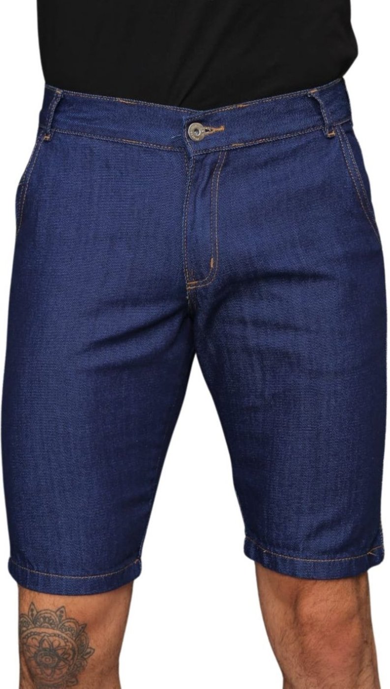 Imagem principal Bermuda Masculina Jeans Escuro Royal Alleppo Jeans Bolso-Faca azul azul