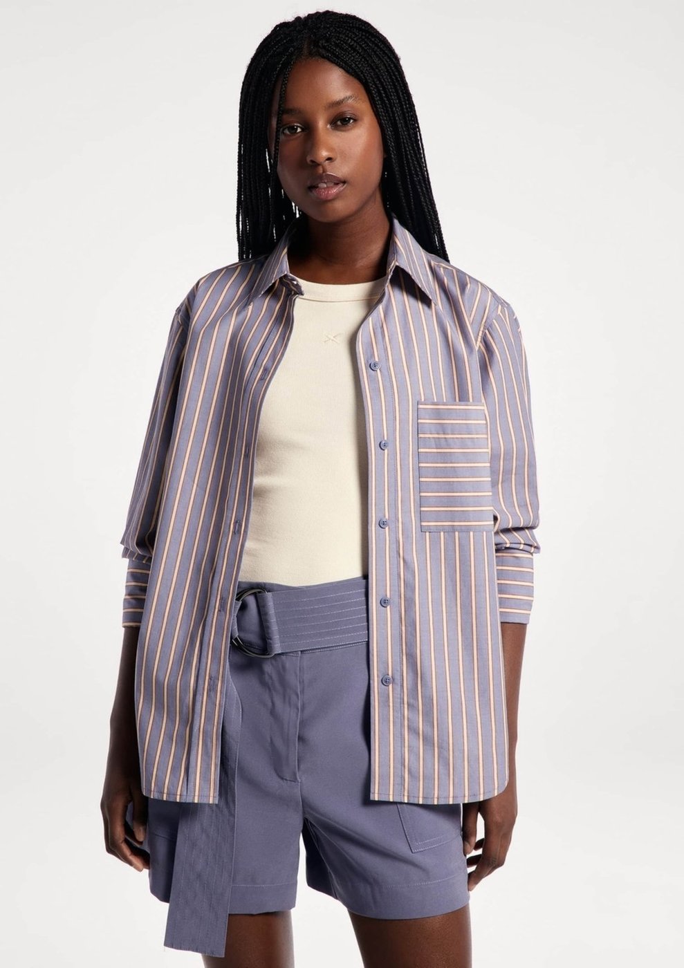 Imagem principal Camisa Feminina Manga Longa Fio Tinto Hering branco Hering branco