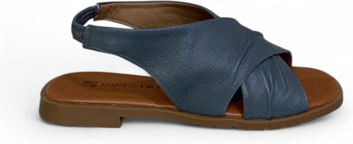 Sandália Feminina Moscardini em Couro Liso 501799 Jeans