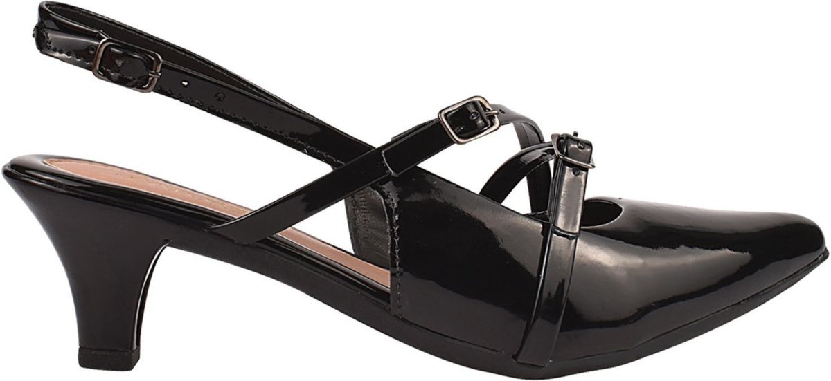 Imagem principal Scarpin Verniz Salto Médio Slingback Verniz ZATURE STORES preto ZATURE STORES preto