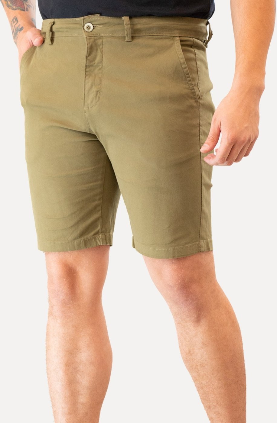 Imagem principal Bermuda Original Penguin Masculina Sarja Chino Elastano cáqui Original Penguin cáqui