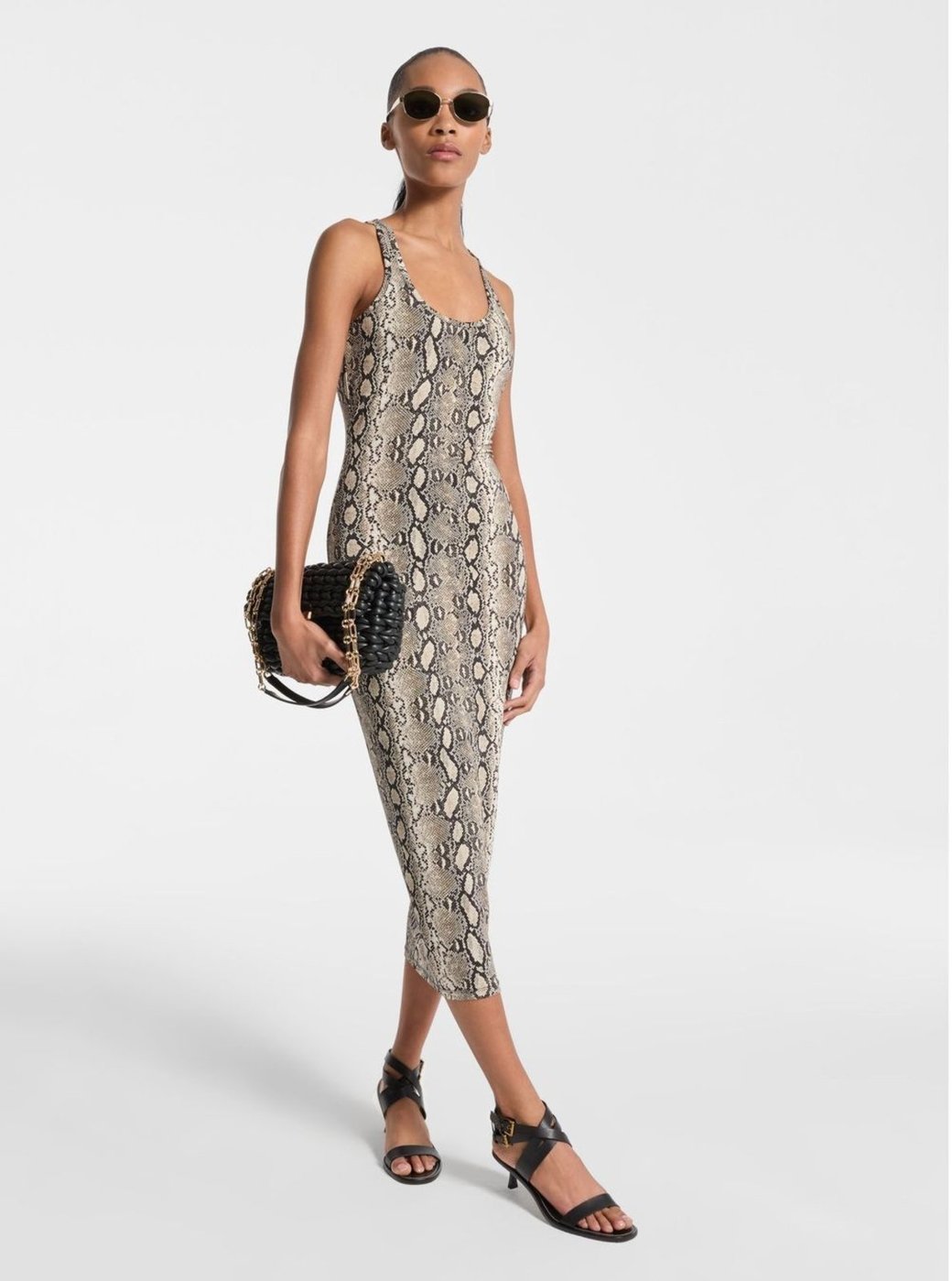 Imagem principal Vestido Midi Snake Viscose Mt58318hmc120 Michael Kors cinza Michael Kors cinza