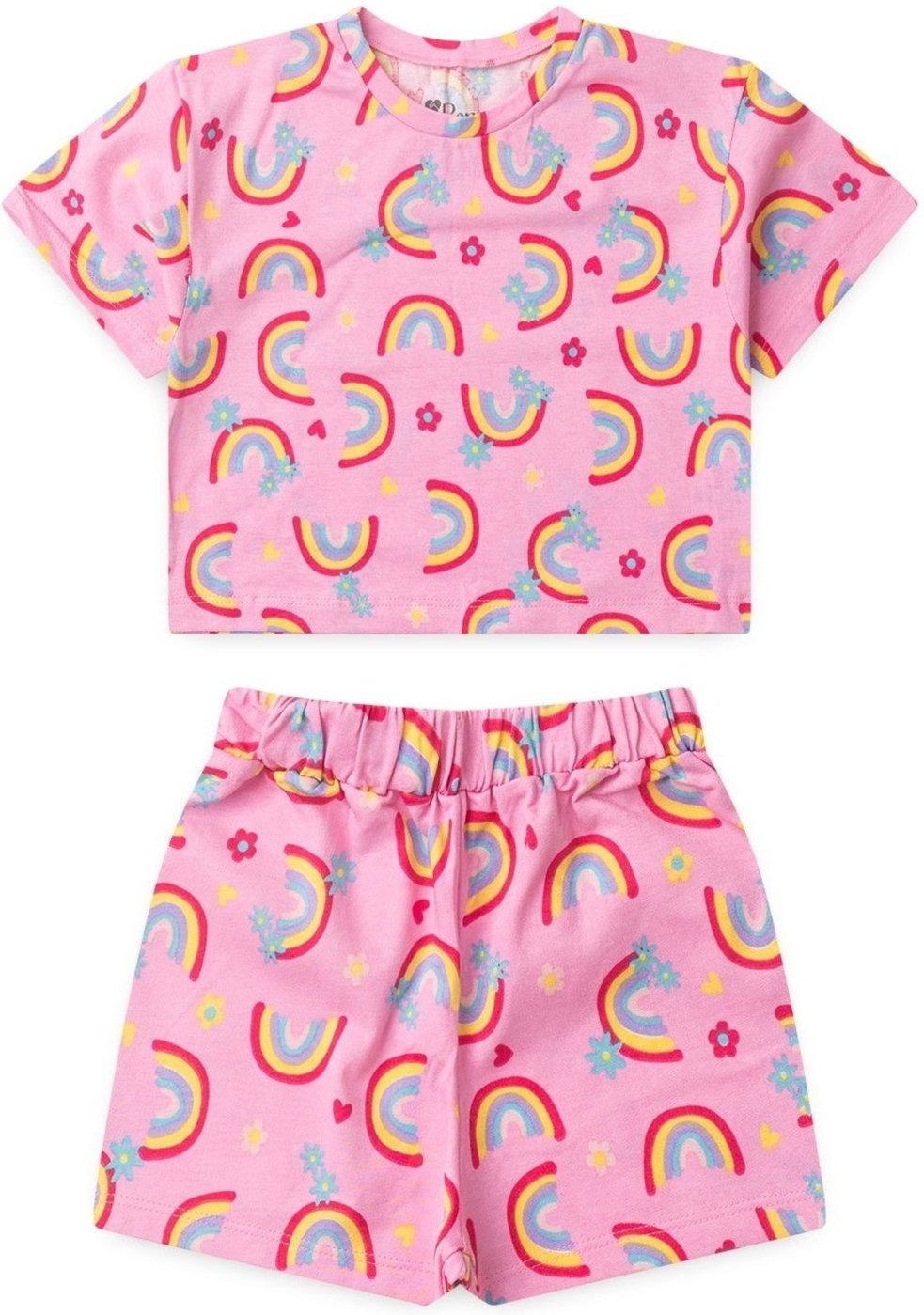 Imagem principal Infantil - Conjunto Bem Vestir Menina Blusa Box e Shorts Arco-Íris rosa BEM VESTIR rosa