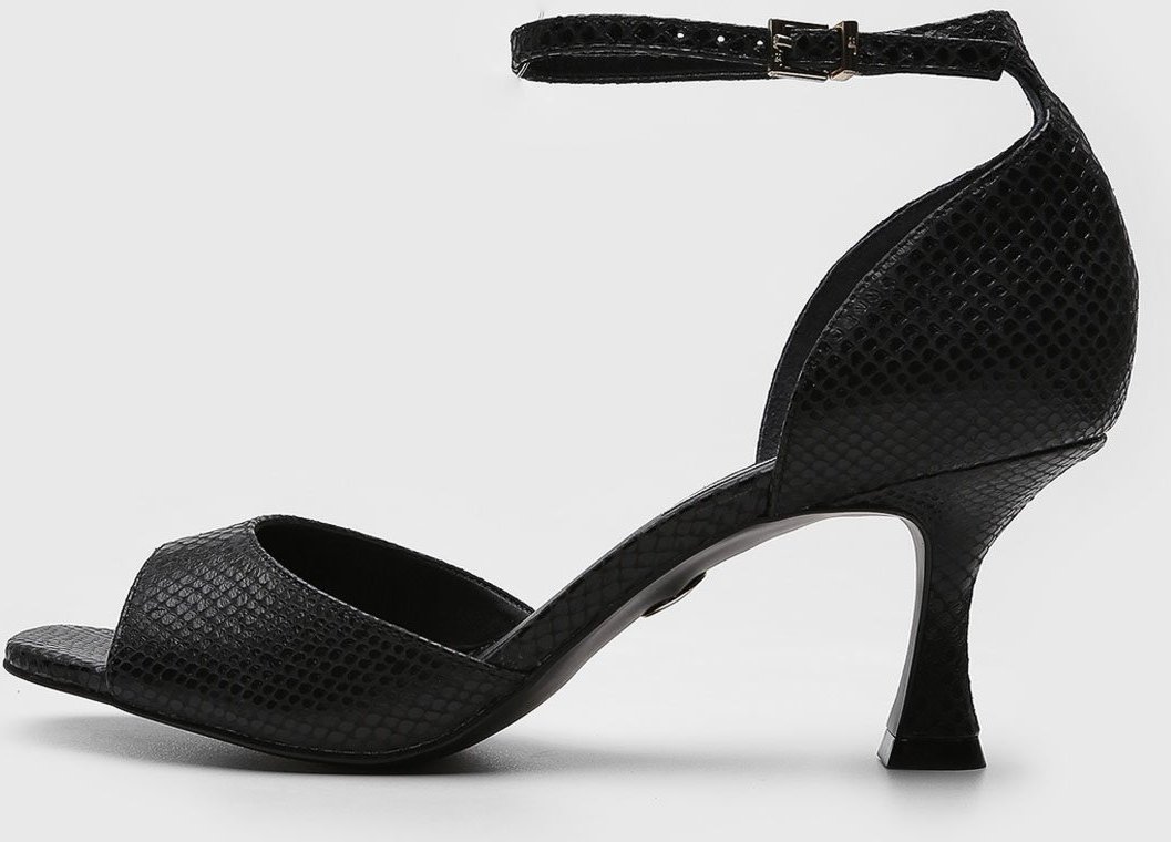 Sandália Jorge Bischoff de Couro Média Preta