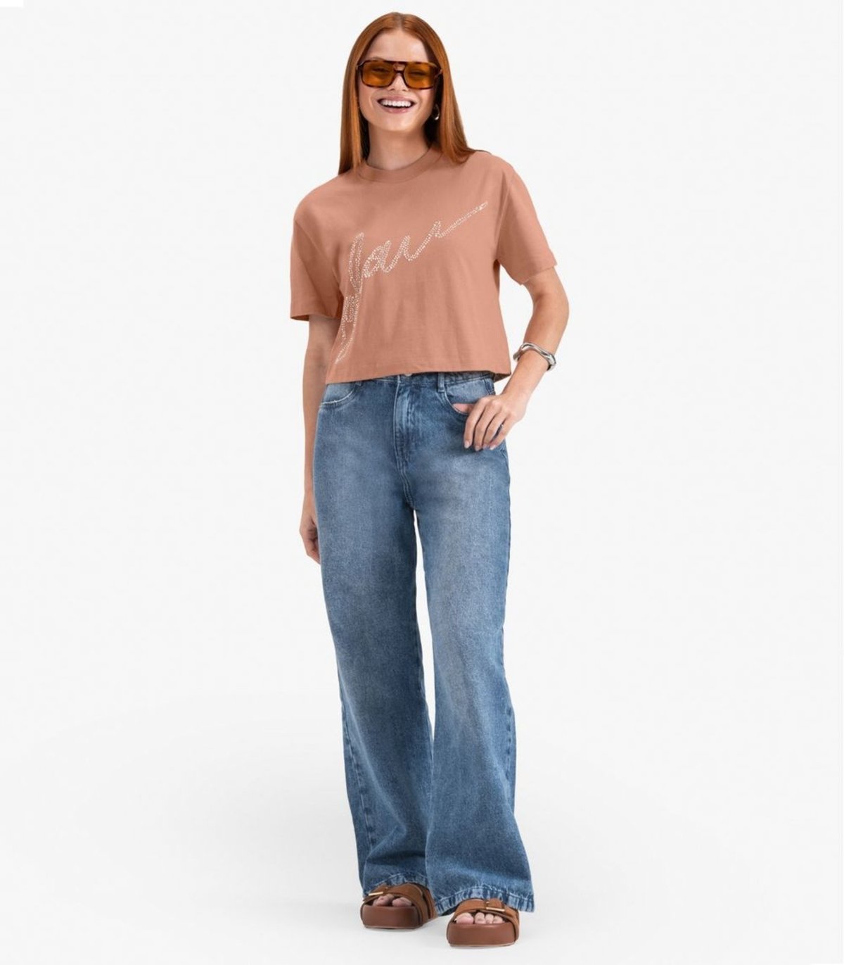 Imagem principal Infantil - T- Shirt Juvenil Manga Curta em Meia Malha Minty marrom MINTY marrom