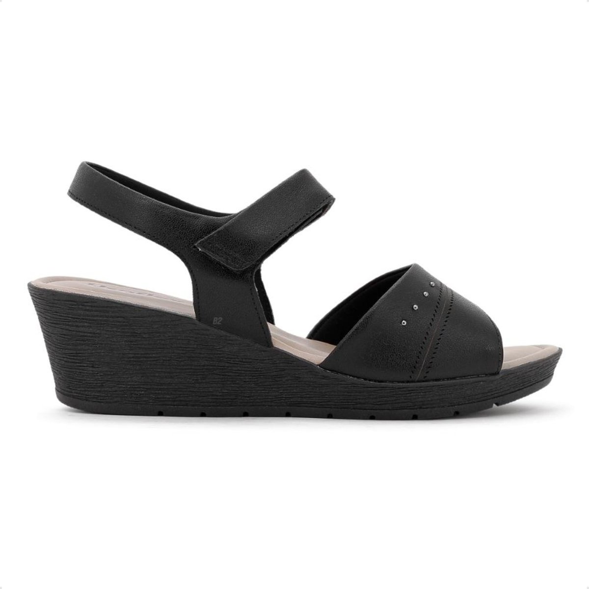 Imagem principal Sandália Usaflex Salto Plataforma Laser Feminina preto Usaflex preto