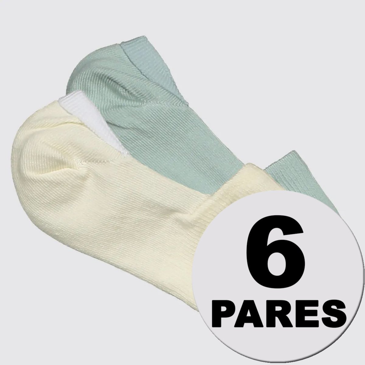 Kit Meia Puma Invisível 6 Pares Feminina e Off White