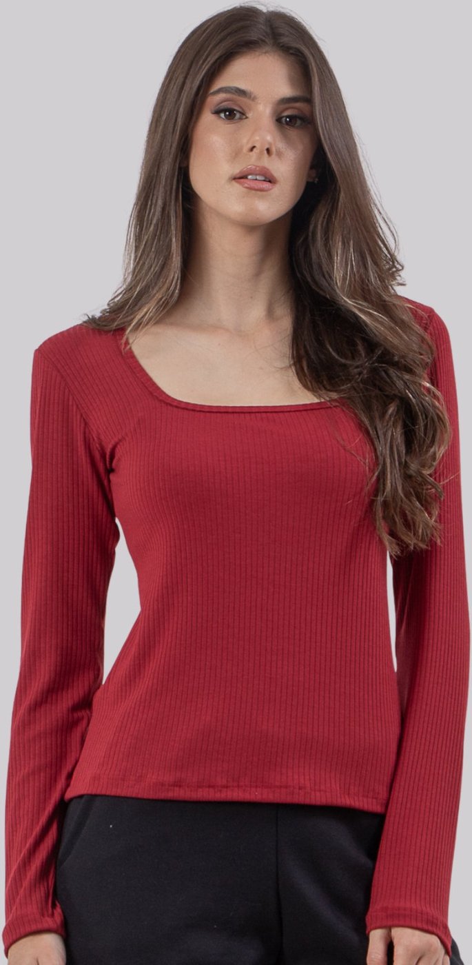 Blusa Feminina Decote Coração Ribana