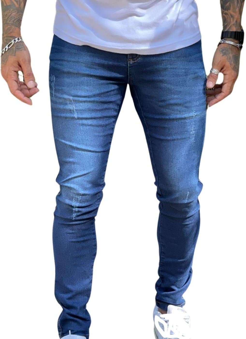 Imagem principal Calça Masculina Jeans Com Detalhe em Puido Alleppo Jeans azul Alleppo Jeans azul