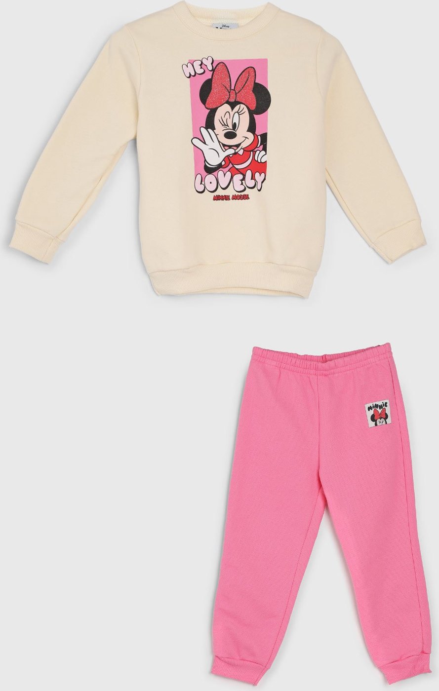 Conjunto Longo Brandili Disney Minnie Mouse Creme