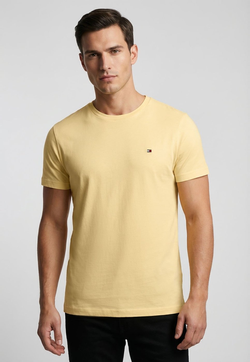 Imagem principal Camiseta Masculina Tommy Jeans TJM AB Jersey Tee Amarela amarelo Tommy Jeans amarelo