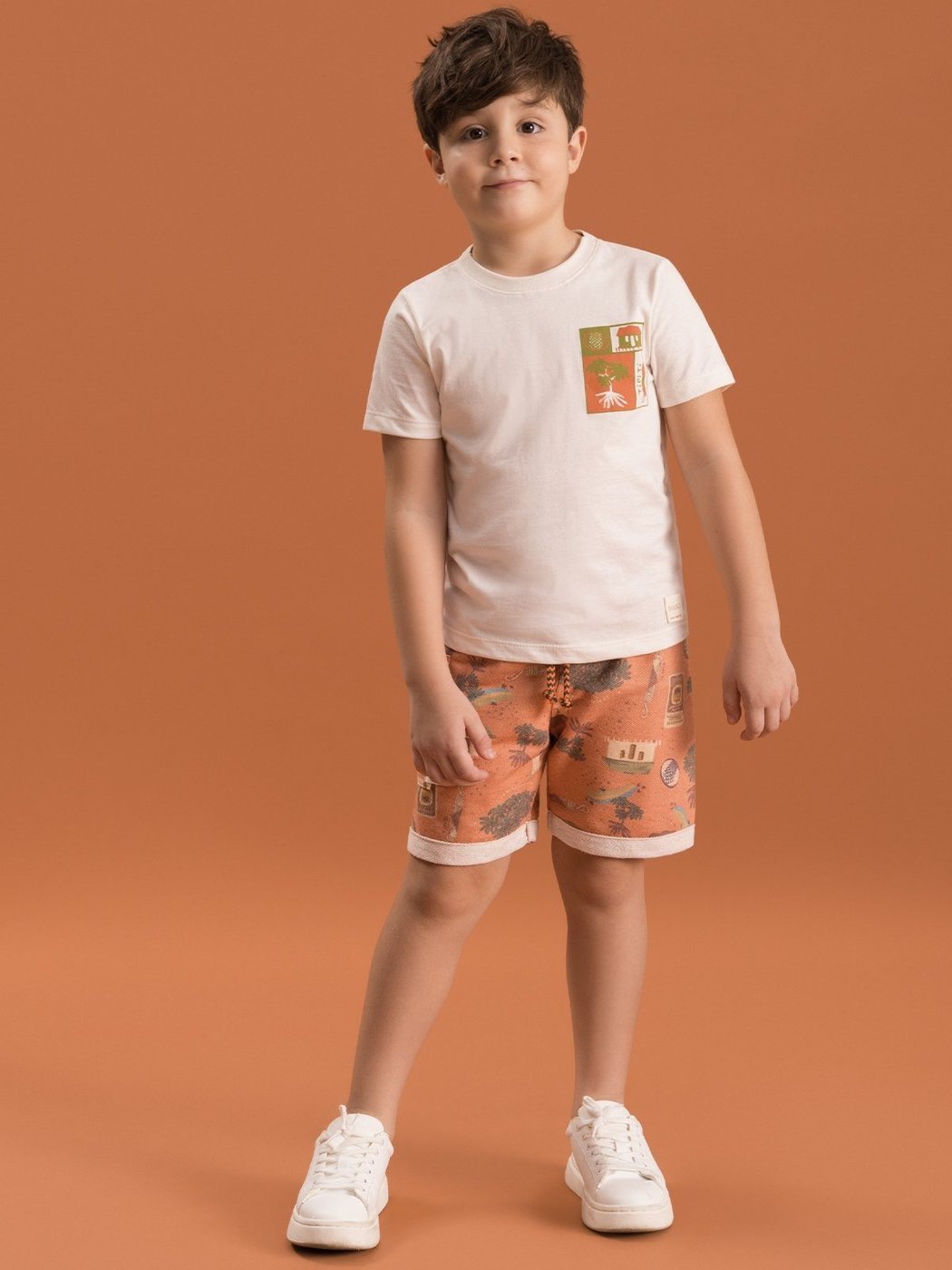 Imagem principal Infantil - Conjunto Bugbee em Malha e Moletom Texturizado Eco estampado/off-white Bugbee estampado/off-white