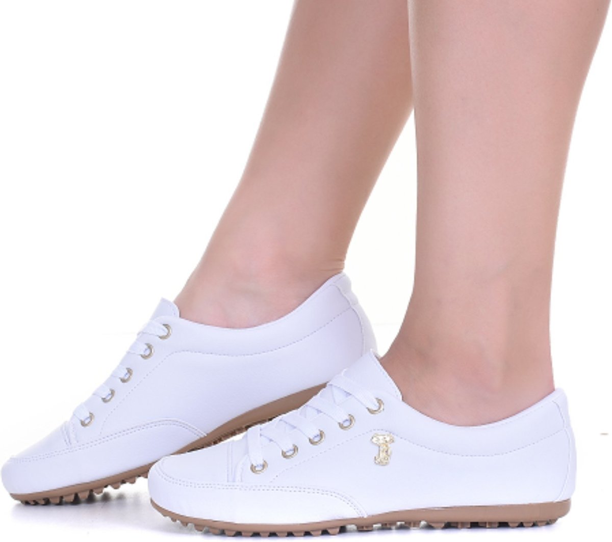 Sapatênis Feminino Comfort Casual Cadarço Com Broche