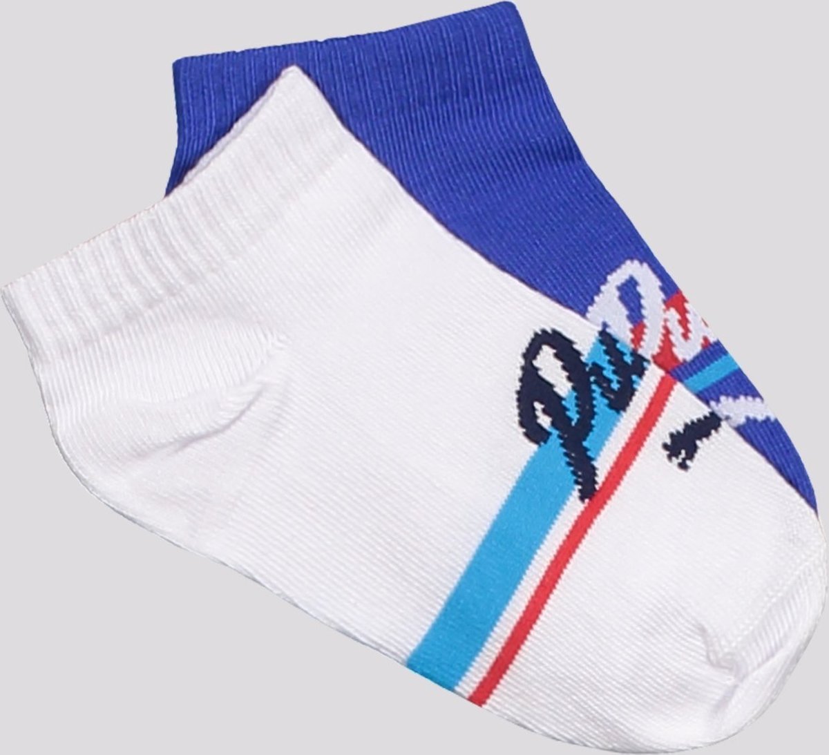 Kit Meia Puma Sapatilha 2 Pares Branca e Azul