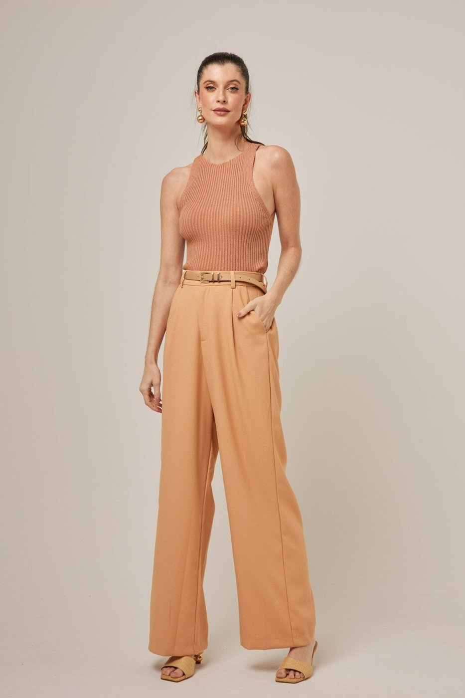 Regata Em Tricot Belle Macadâmia