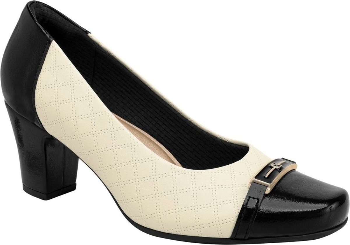 Imagem principal Sapato Feminino Salto Médio Preto Off White Piccadilly 34 preto white Piccadilly preto white