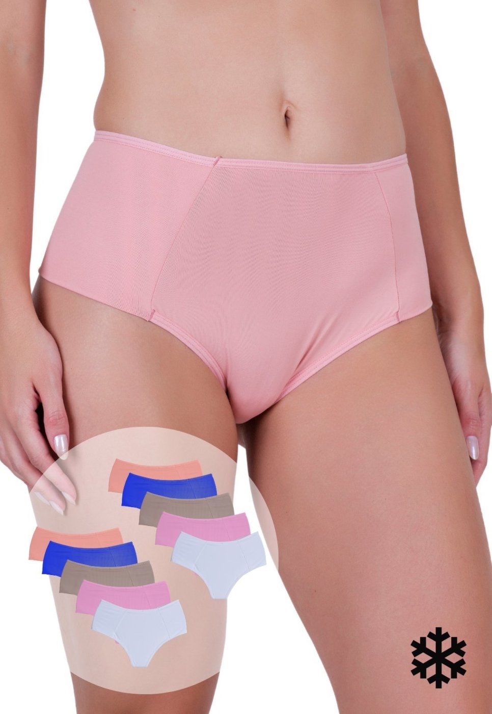 Imagem principal Kit 10 Calcinhas Femininas Microfibra Princesa Laterais Largas Conforto e Sustentação Concept Lingerie multicolorido Concept Lingerie multicolorido