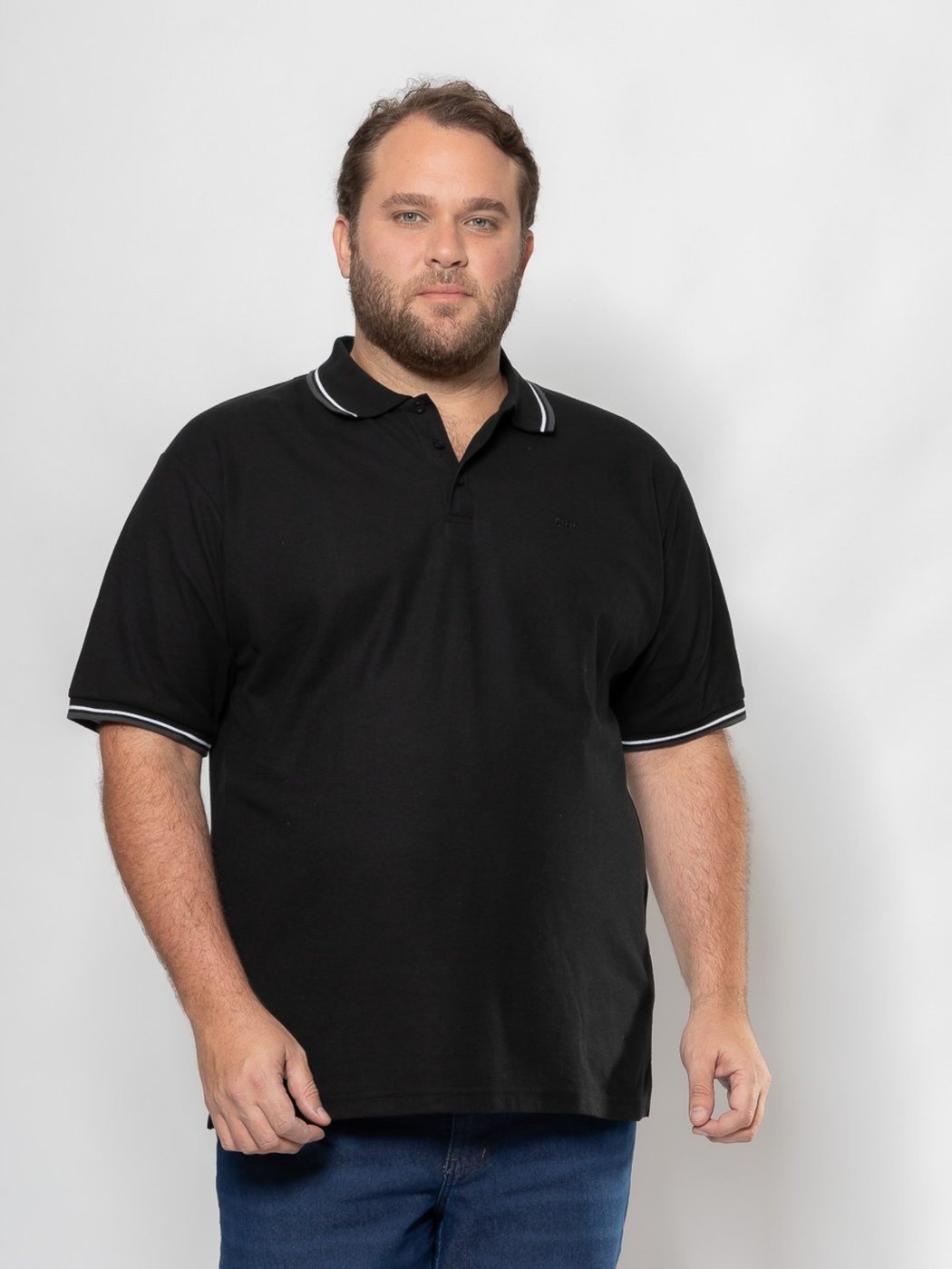 Imagem principal Camisa Gola Polo Masculina Oversize Crocker - 50728 preto Crocker preto