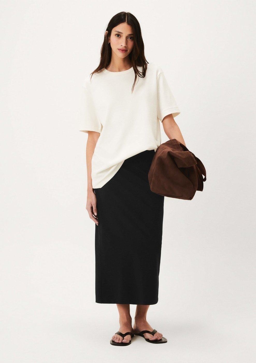 Saia Midi Em Malha Premium