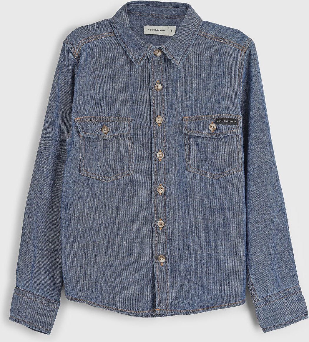 Imagem principal Infantil - Camisa Jeans Calvin Klein Manga Longa Calvin Klein Kids azul Calvin Klein Kids azul
