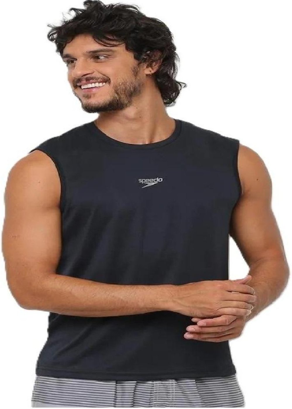 Imagem principal Regata Masculina Speedo Interlock Academia Marinho EG2 preto Speedo preto