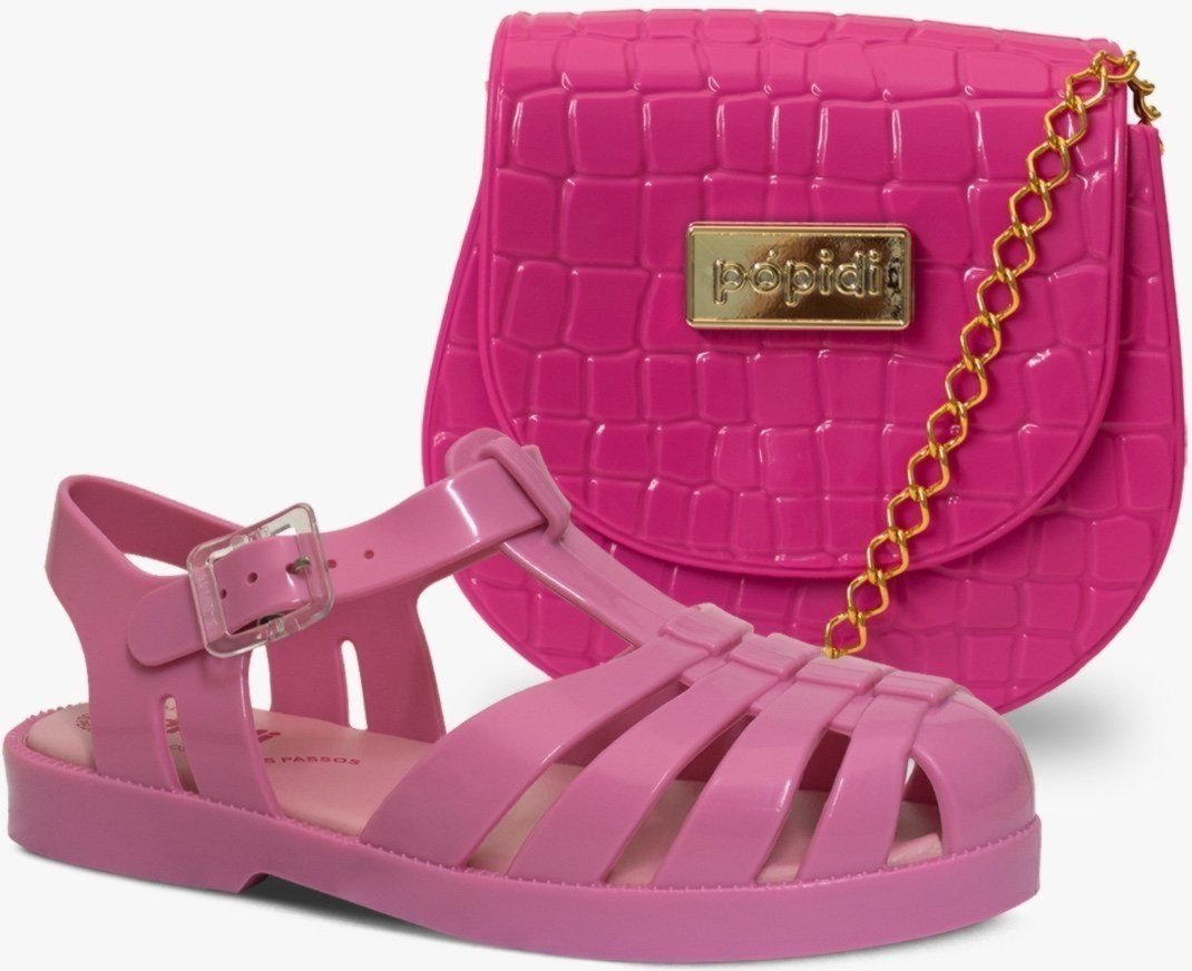 Infantil - Kit Bolsa e Sandália Feminina Pópidi Menina