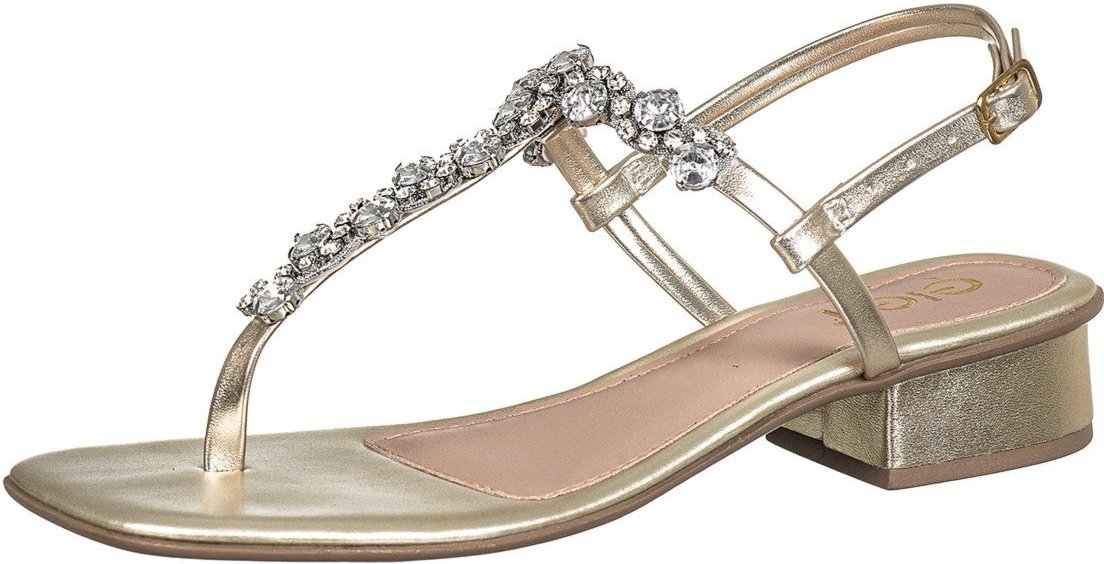 Sandália Feminina Salto Baixo GiGiL Pedraria Brilho