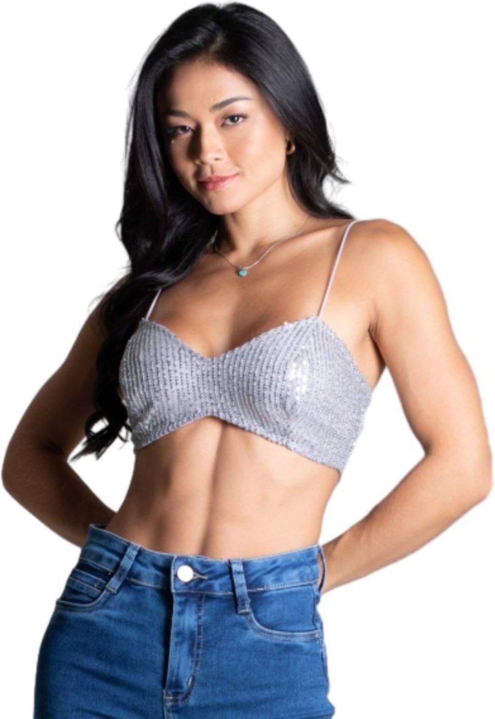 Imagem principal Sawary Fashion Top Paetê Decote Coração dourado Sawary Fashion dourado