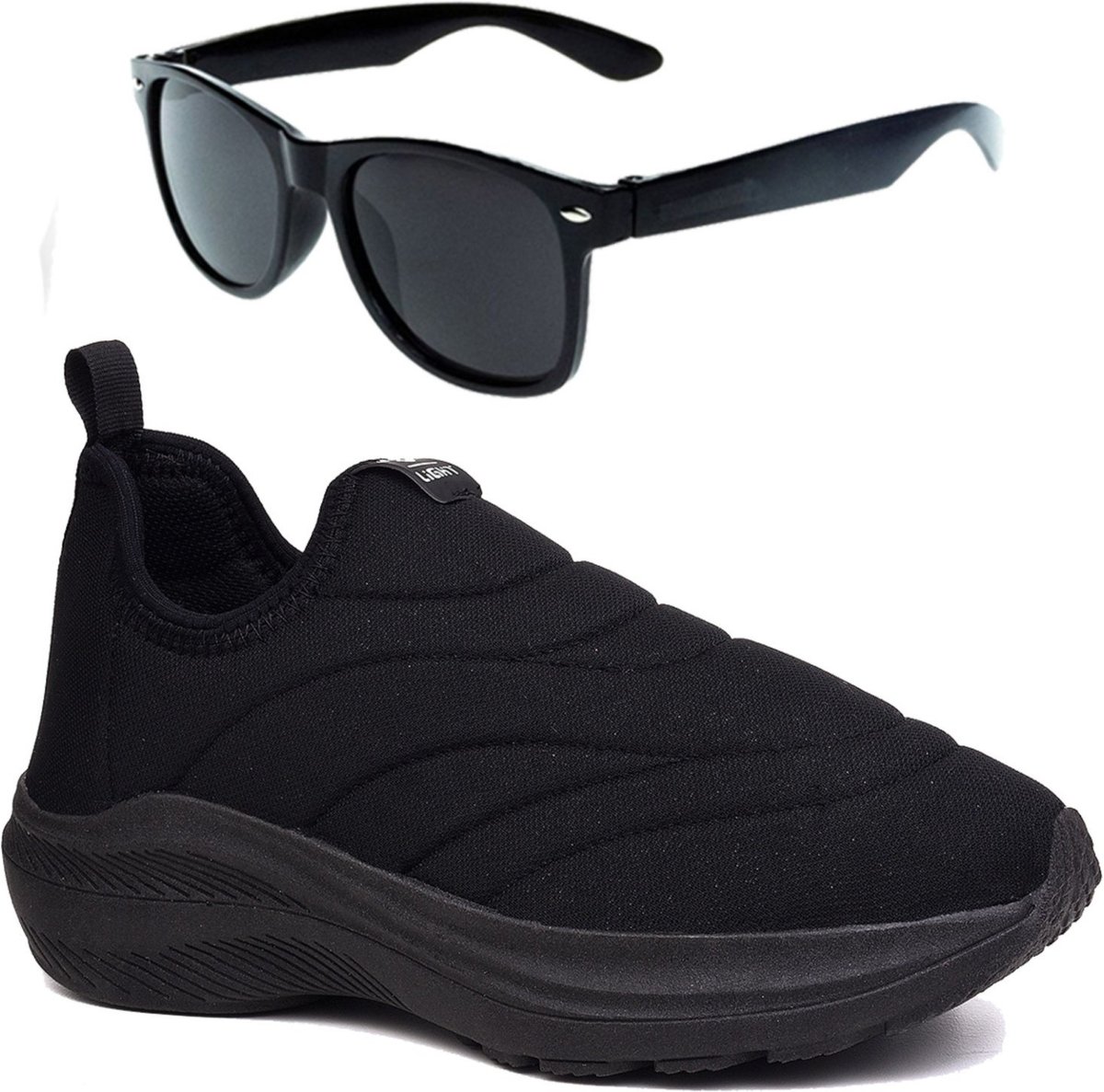 Infantil - Tenis Menino e Menina Calce Facil e e Óculos