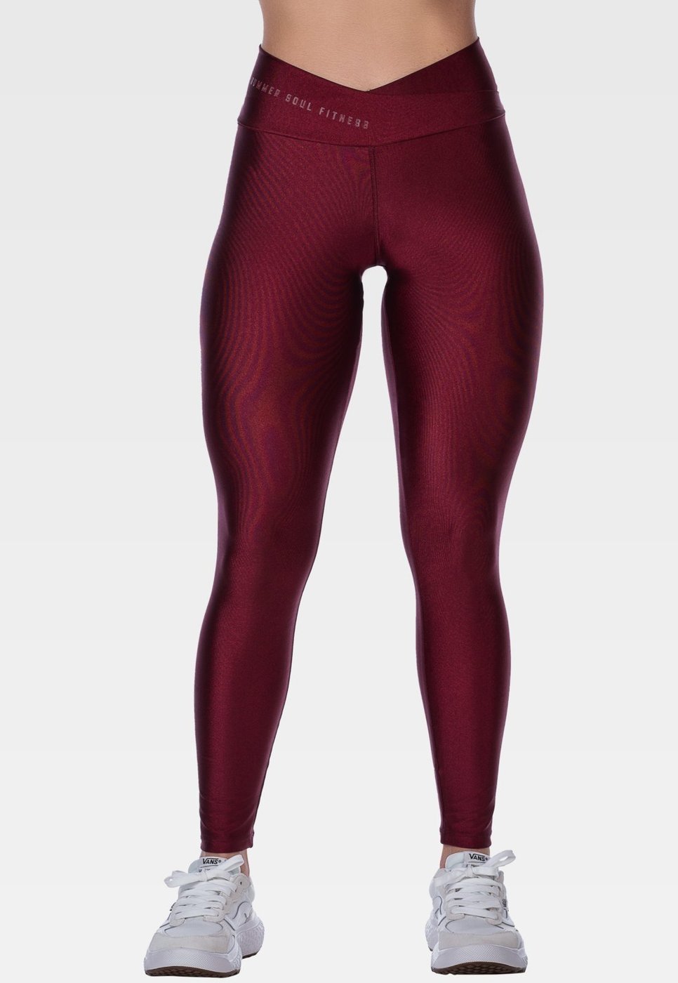 Imagem principal Calça Legging Fitness Cós Alto Transpassado Summer Soul bordô Summer Soul bordô