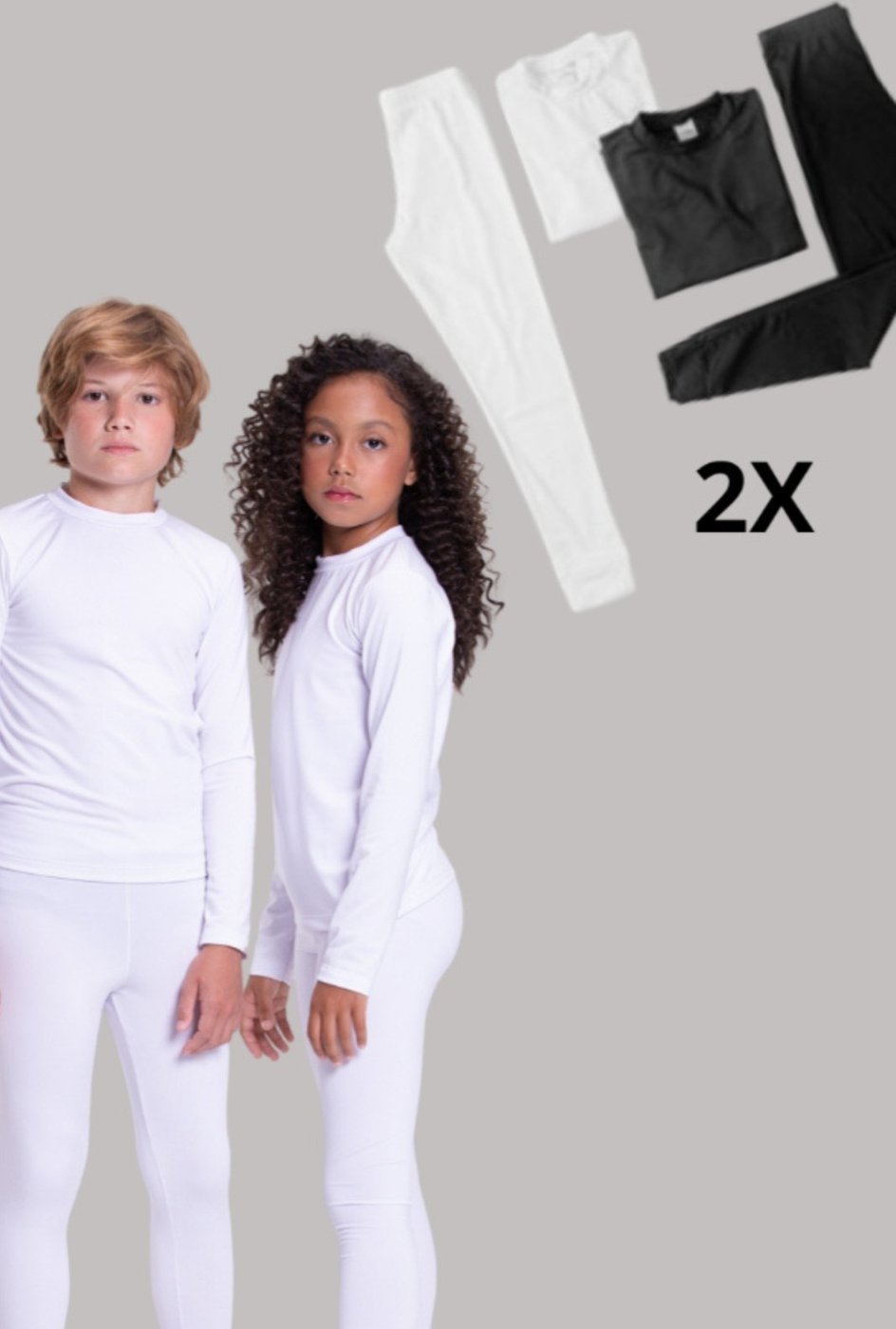 Imagem principal Infantil - Kit 2 Conjuntos Térmicos Unissex VIDA COSTEIRA multicolorido VIDA COSTEIRA multicolorido