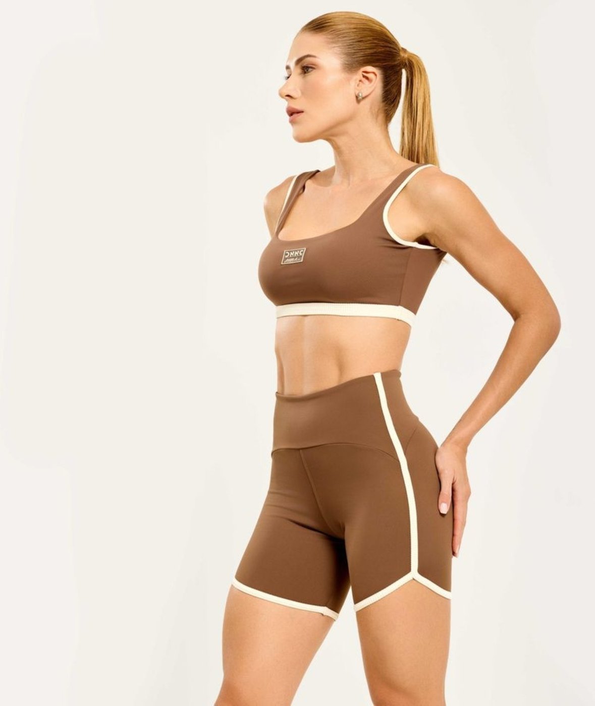 Short Impression Castanho Capucine Poliamida