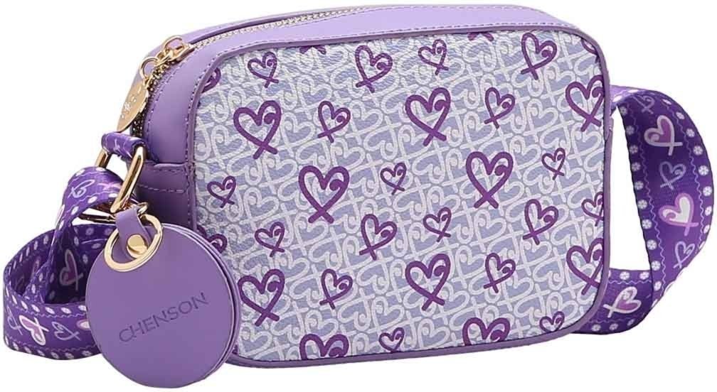 Bolsa Feminina Chenson Original Little Heart Transversal Lilas 3484968