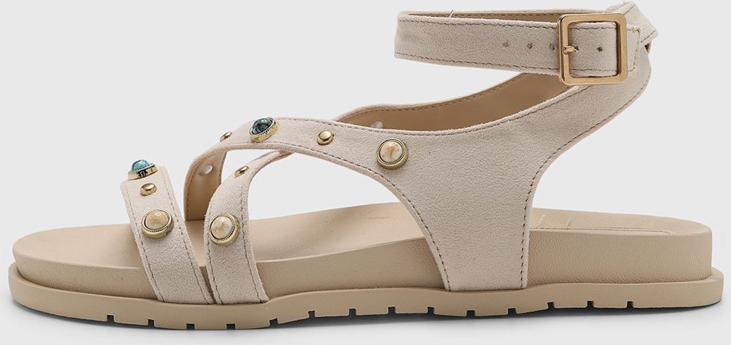 Imagem principal Rasteira Feminina Via Marte Pedrarias bege VIA MARTE bege