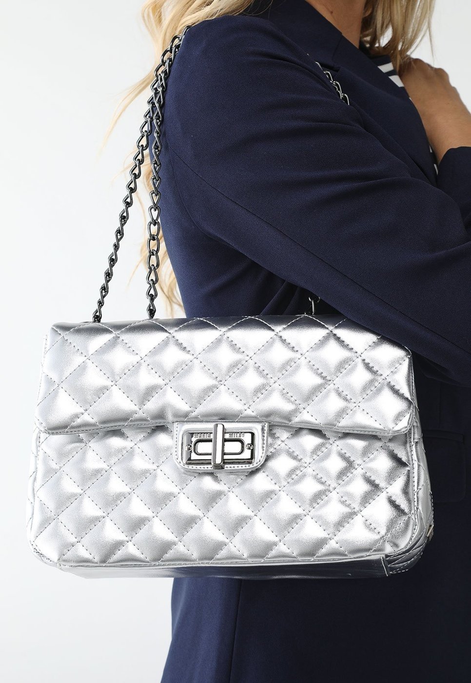 Bolsa Feminina Maria Milão Matelassê Metalizada