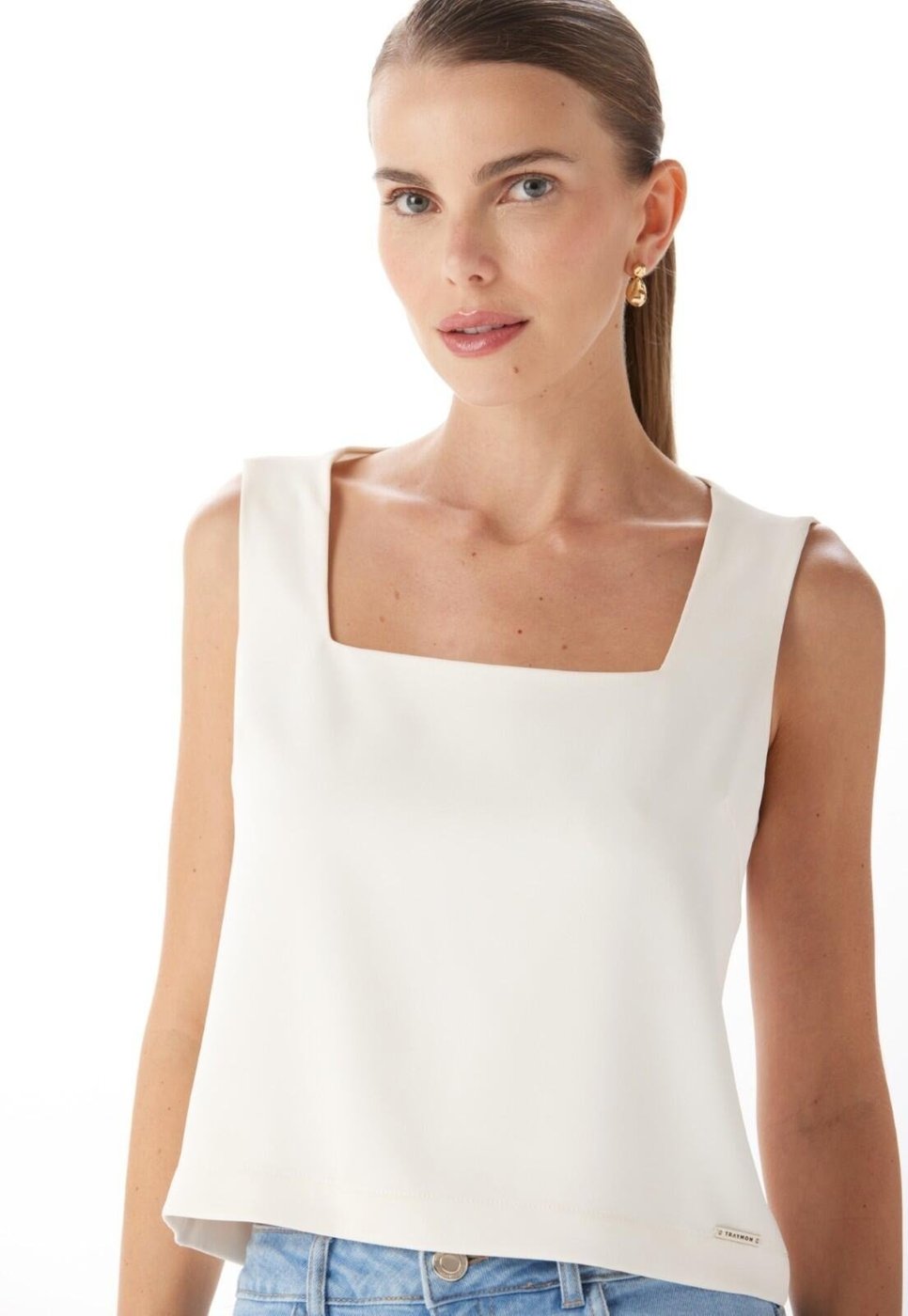 Blusa Sem Mangas Traymon Off White