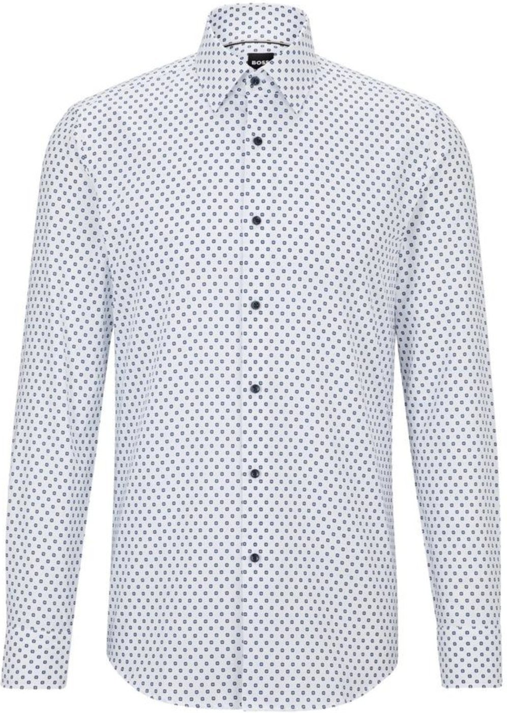 Imagem principal Camisa Slim Fit Em Algodão Oxford Italiano Estampado branco branco