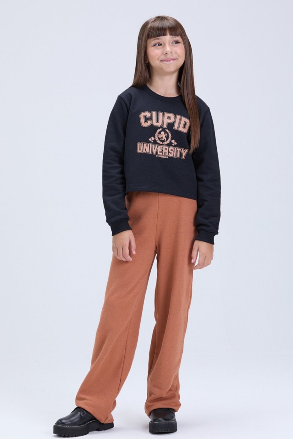 Imagem principal Infantil - Conjunto Feminino Inverno Moletom Wide Leg University VIDA COSTEIRA off-white VIDA COSTEIRA off-white