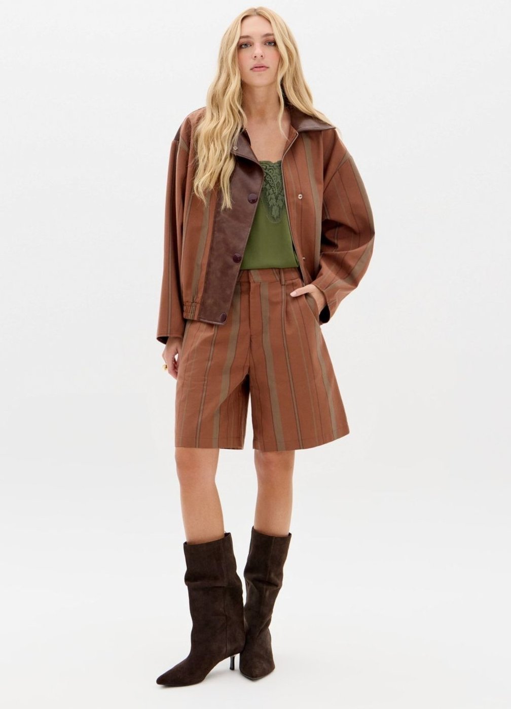 Bermuda Alfaiataria Listrado