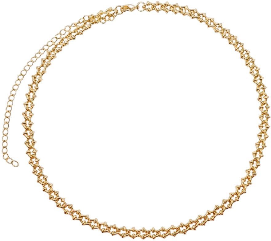 Choker Elos Entrelaçados Banhada a Ouro 18 k