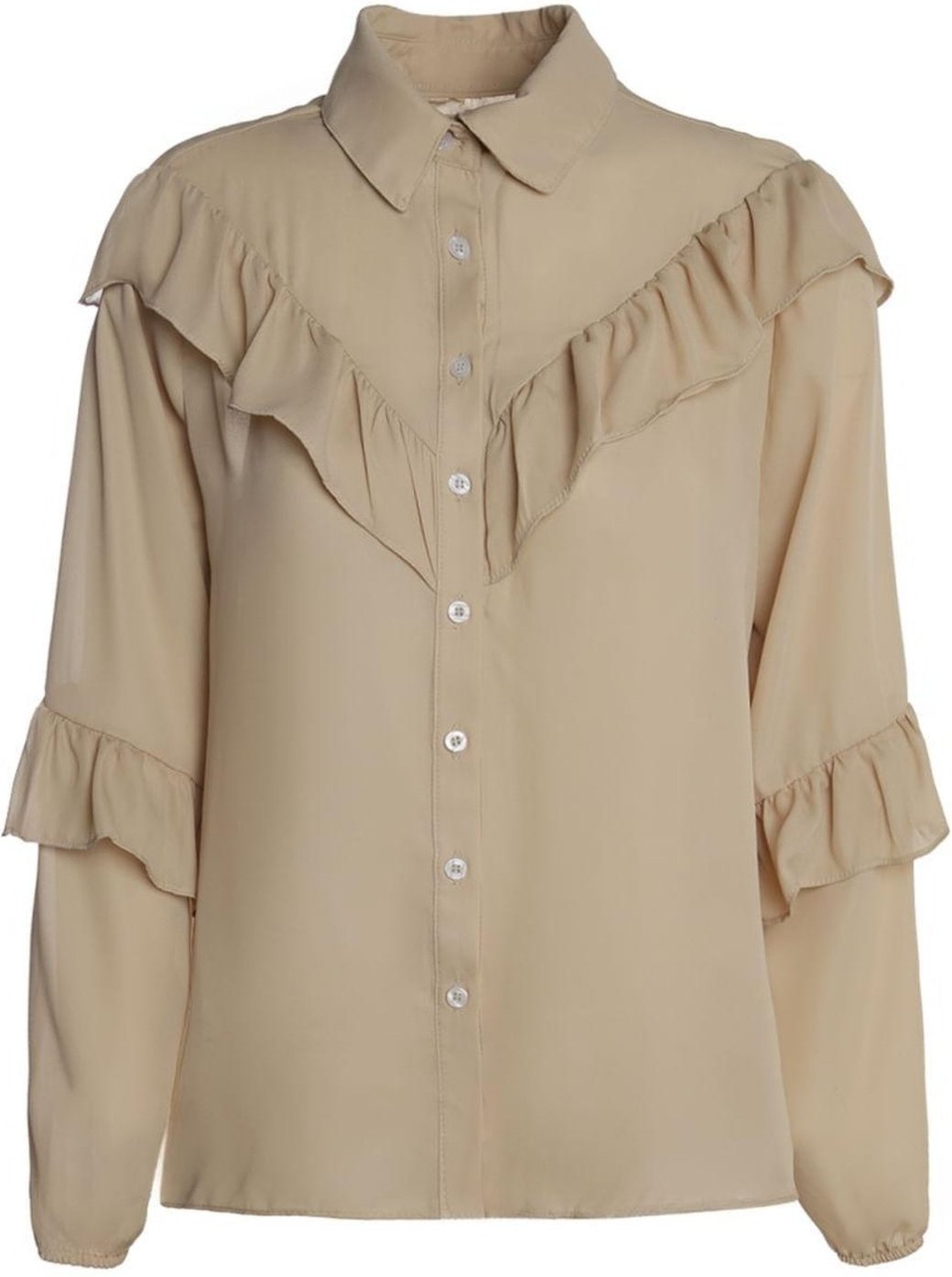 Imagem principal Camisa Crepe Autentique Feminina bege Autentique bege