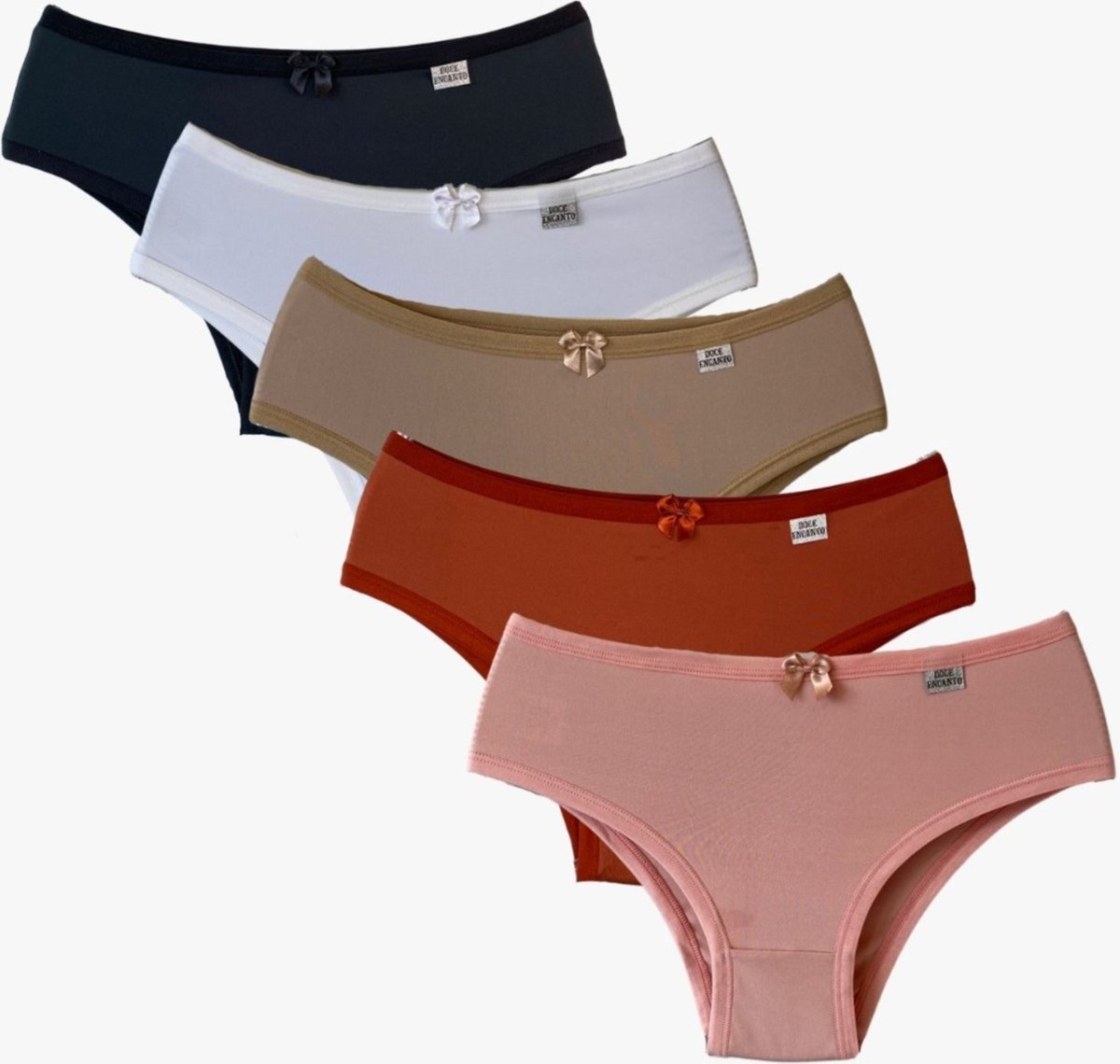 kit 05 calcinha lateral larga em microfibra ref008 Cós ALto