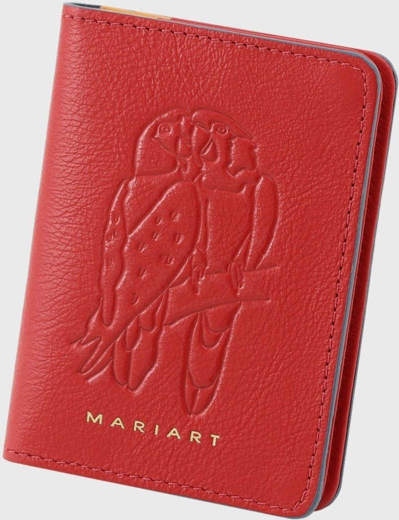 Imagem principal Carteira Couro Mariart Fauna Arara vermelho Mariart vermelho