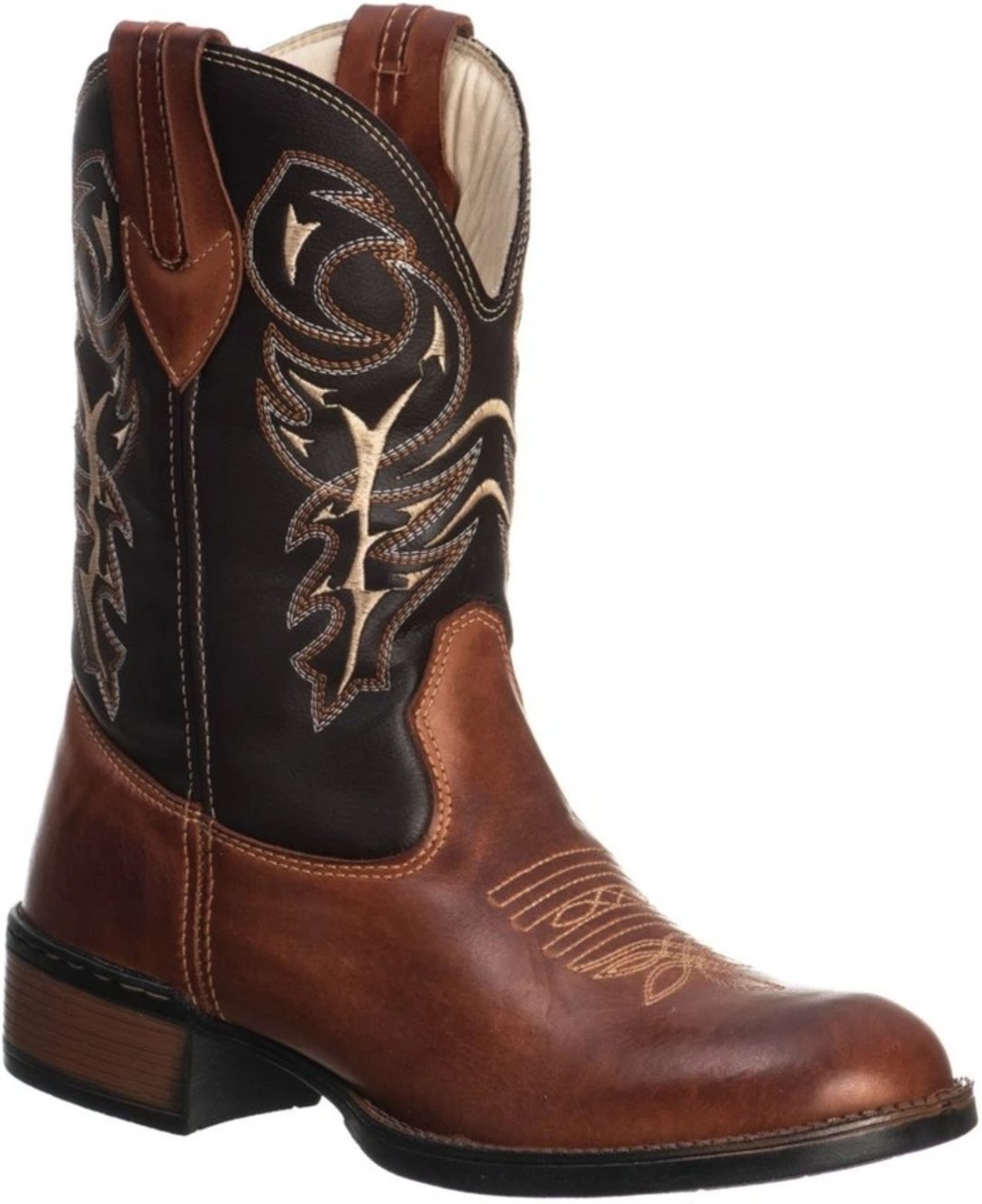 Imagem principal Infantil - Bota Couro Texana Campero Bordado Rodeio Pinhão marrom Campero marrom