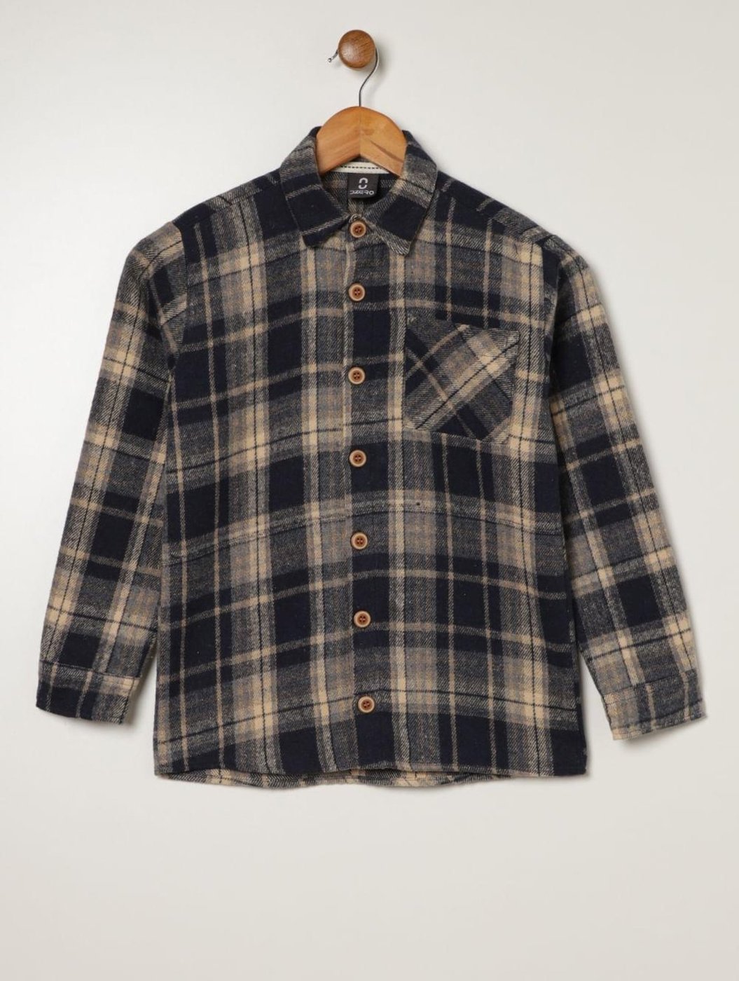 Infantil - Camisa Flanela Juvenil Para Menino - MARINHO